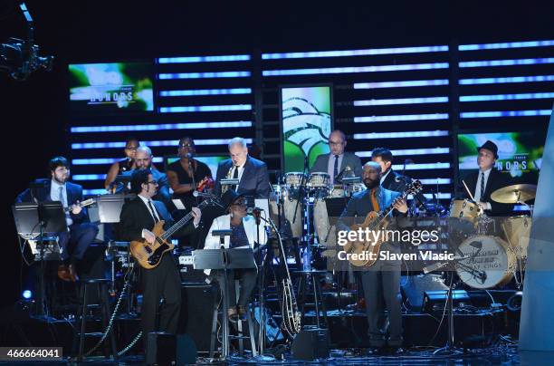 Sharon Jones and the Dap-Kings perform at the 3rd Annual NFL Honors at Radio City Music Hall on February 1, 2014 in New York City.