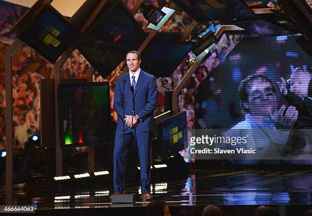 New Orleans Saints quarterback Drew Brees attends the 3rd Annual NFL Honors at Radio City Music Hall on February 1, 2014 in New York City.
