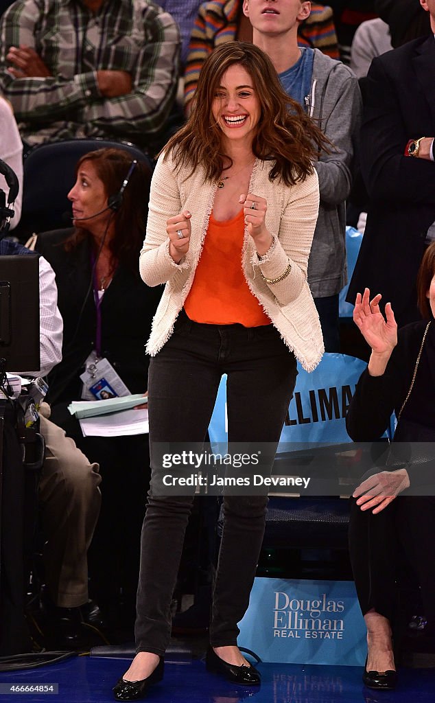 Celebrities Attend San Antonio Spurs Vs New York Knicks Game - March 17, 2015