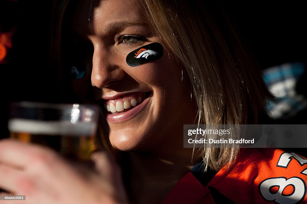 Denver Broncos Fans Watch Super Bowl XLVIII