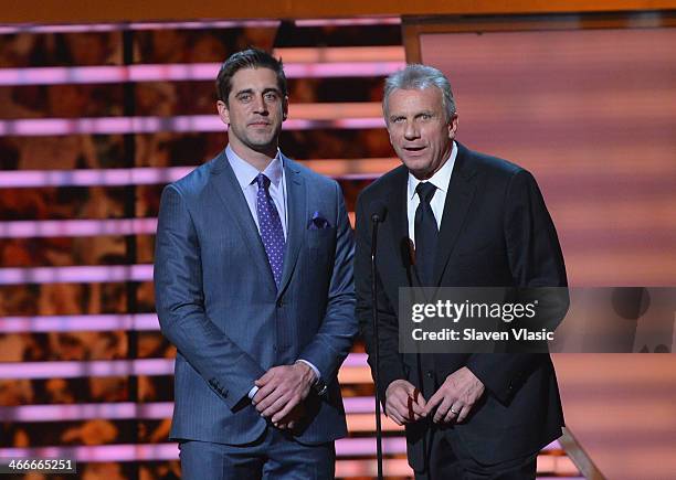 Green Bay Packers quarterback Aaron Rodgers attends the 3rd Annual NFL Honors at Radio City Music Hall on February 1, 2014 in New York City.