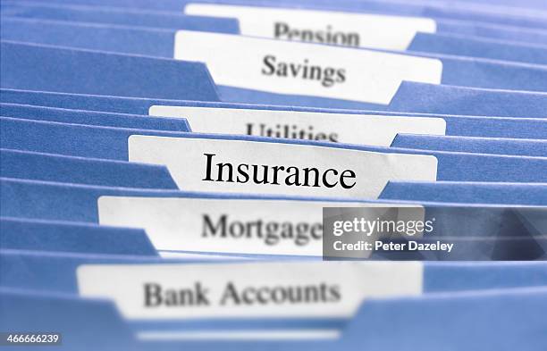 hanging files/insurance - motor corp stock pictures, royalty-free photos & images