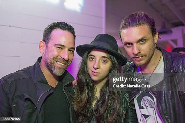 Elliot Reznik, Chloe Caillet and Jesse Kotansky attend the NYLON Presents SXStyle Official Closing Party With Original Penguin during the 2015 SXSW...