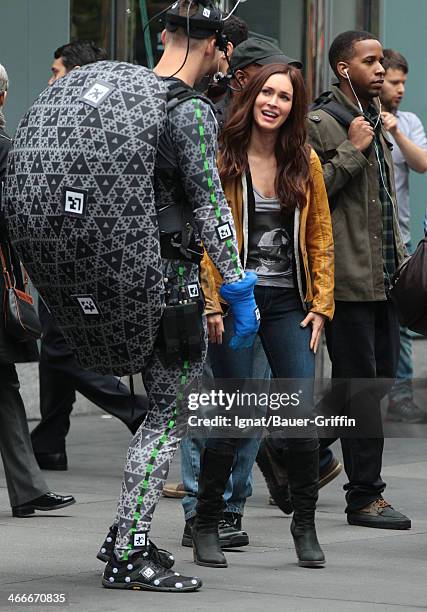 Megan Fox and Alan Ritchson are seen on May 20, 2013 in New York City.