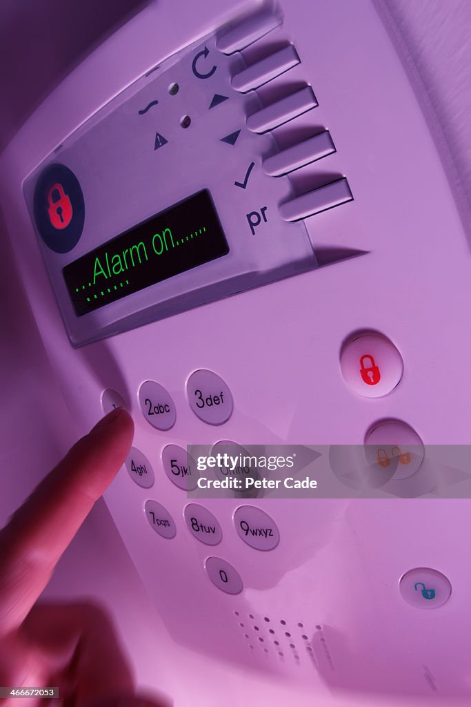 House alarm being set