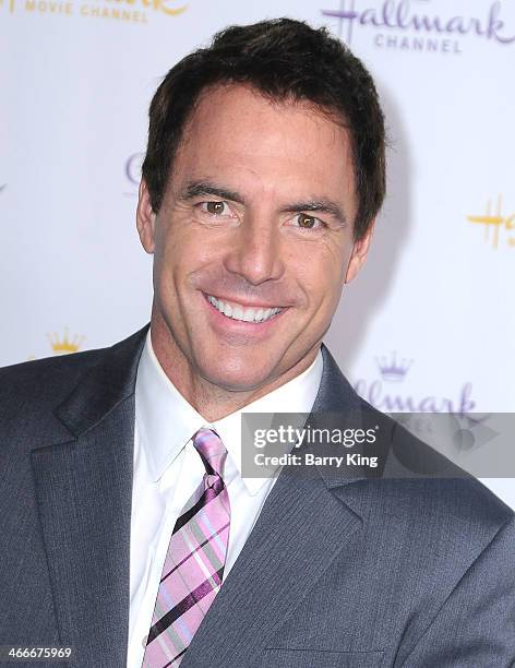 Personality Mark Steines arrives at the Hallmark Channel & Hallmark Movie Channel 2014 Winter TCA Party on January 11, 2014 at The Huntington Library...