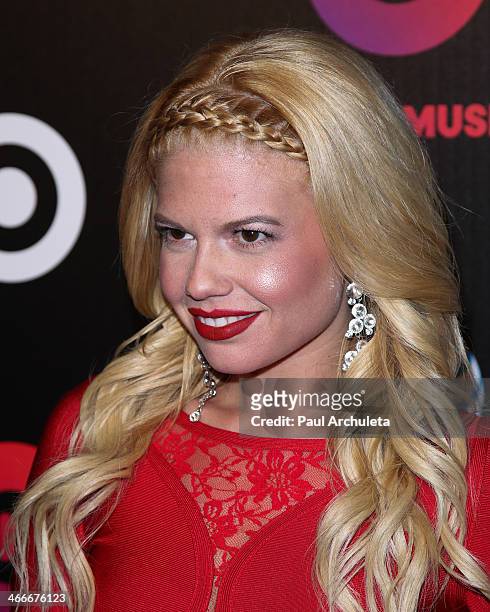 Reality TV Personality Chenelle West Coast attends the official launch party for Beats Music from Beats By Dr. Dre at Belasco Theatre on January 24,...