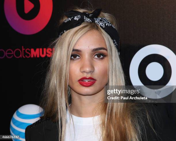 Singer Pia Mia attends the official launch party for Beats Music from Beats By Dr. Dre at Belasco Theatre on January 24, 2014 in Los Angeles,...