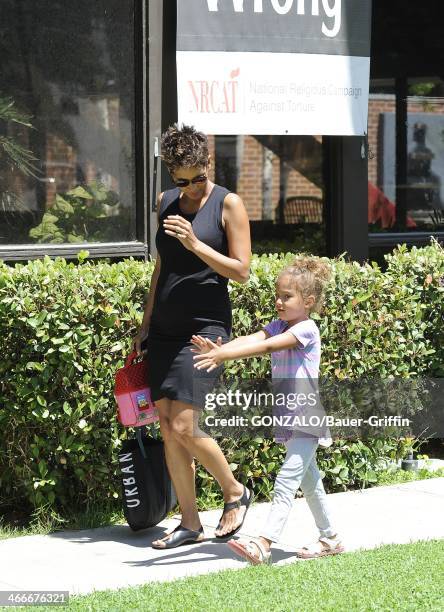 Halle Berry and Nahla Aubry are seen on May 21, 2013 in Los Angeles, California.