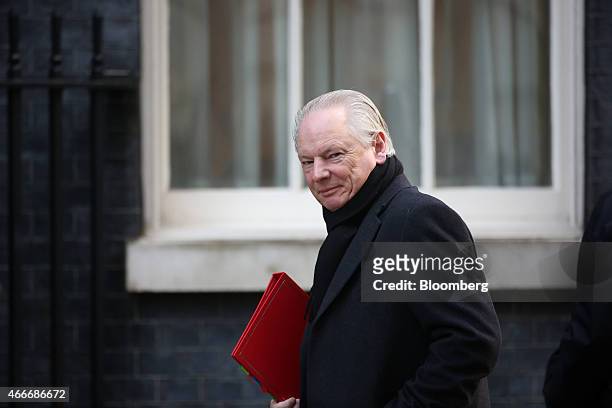 Francis Maude, U.K. Minister for the cabinet office, arrives at 10 Downing Street for a pre-budget cabinet meeting in London, U.K., on Wednesday,...