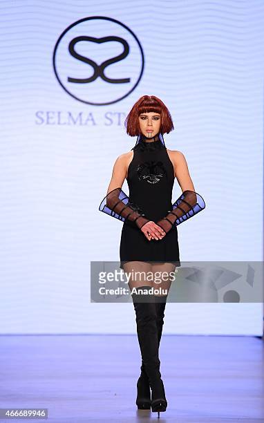 Model walks the runway at the Selma State show during Mercedes Benz Fashion Week Istanbul FW15 on March 18, 2015 in Istanbul, Turkey.