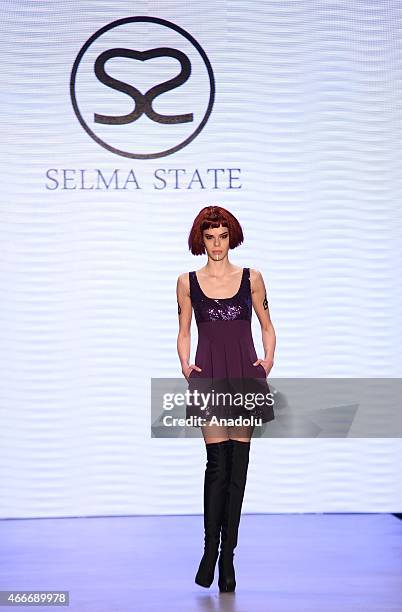 Model walks the runway at the Selma State show during Mercedes Benz Fashion Week Istanbul FW15 on March 18, 2015 in Istanbul, Turkey.