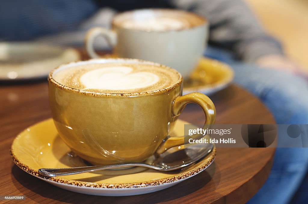 Coffee With Heart Shaped Foamed Milk