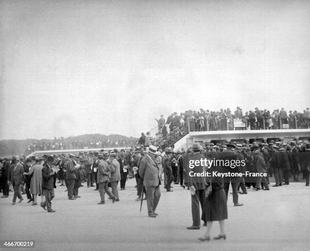 Ceremony at the Arc de Triomphe as a tribute to Politician Georges Clemenceau in December 1929 in Paris, France.