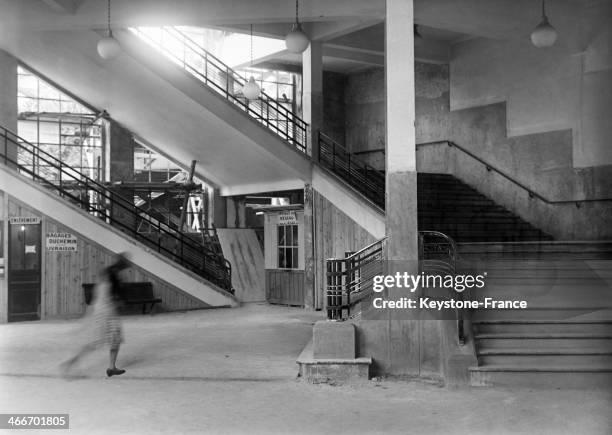 The new Montparnasse station after extension, in December 1929 in Paris, France.