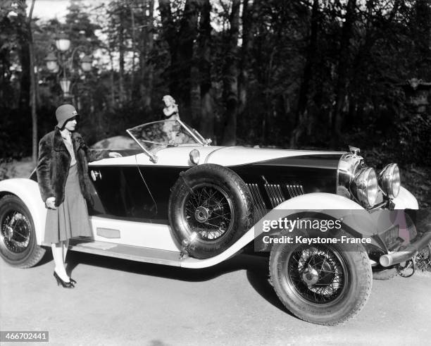 Circa 1920: Chrysler car taken especially for New York Herald Advertisement, circa 1920 in the United States.