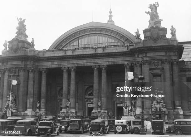 Paris Auto Show at the Grand Palais in September 1929 in Paris, France.