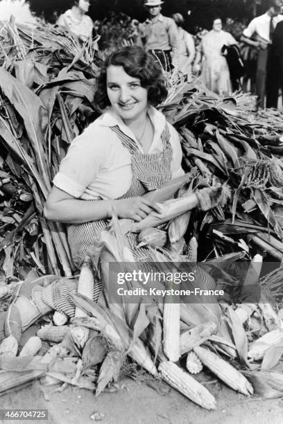 Miss Henriette Bakker, who just won the first title of World champion farm after succeding in many difficult tests in Pomona, California.