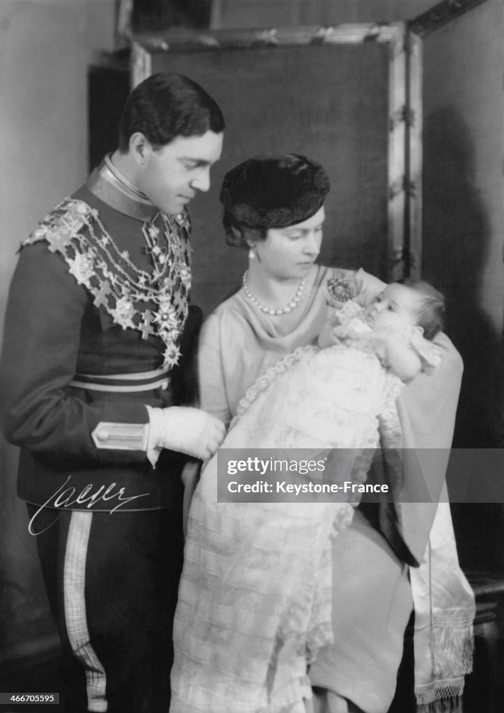 Prince Gustaf Adolf, Princess Sibylla Of Sweden And Their Baby Girl Princess Margaretha