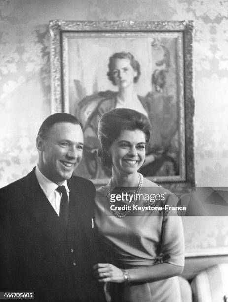Princess Margaretha of Sweden and John Ambler are officially engaged on February 02, 1964 in Stockholm, Sweden.