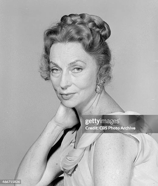 Agnes Moorehead as Adrice Campbell in the "Comedy Spot" movie, "Poor Mr. Campbell." Image date May 1, 1962.