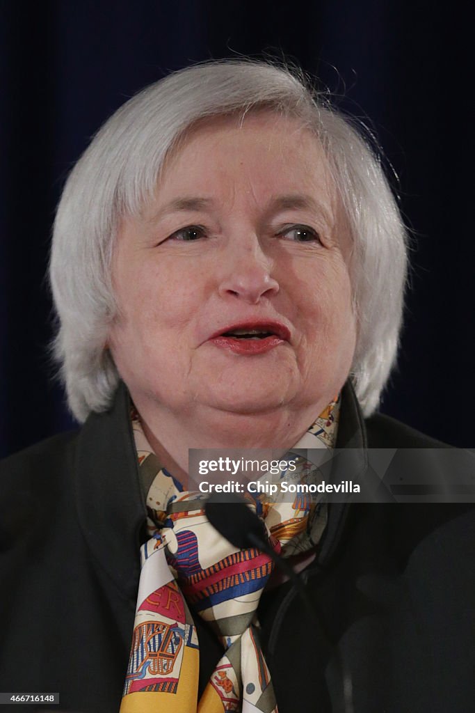 Janet Yellen Holds Press Conference On Interest Rates