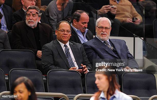 Knicks President Phil Jackson 1st quarter, New York Knicks vs. Boston Celtics at Madison Square Garden. Manhattan, NY. February 3, 2015.