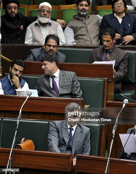 Former Chief Minister and National Conference working President Omar Abdullah during first day of budget session of Jammu and Kashmir legislator...