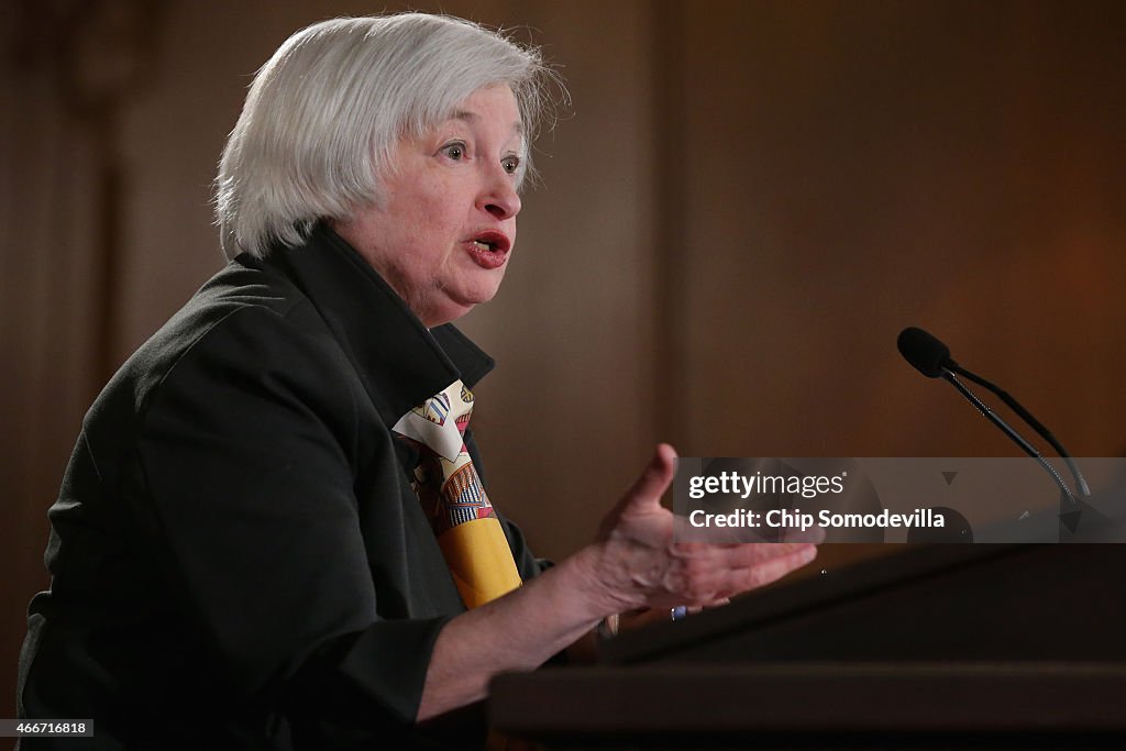 Janet Yellen Holds Press Conference On Interest Rates