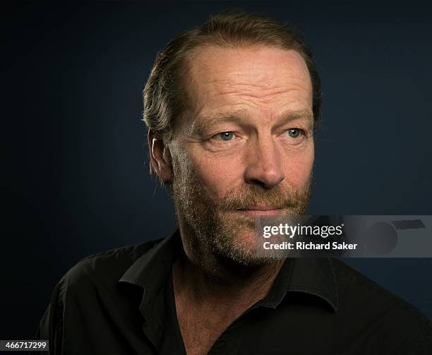 Actor Iain Glen is photographed for the Observer on November 27, 2013 in London, England.