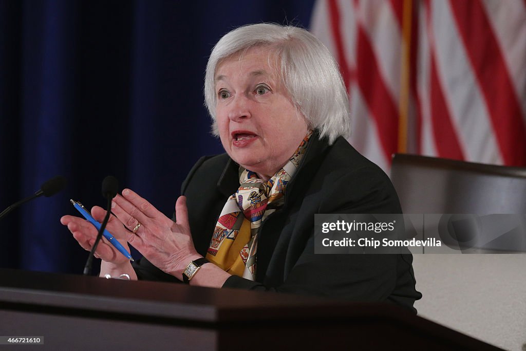 Janet Yellen Holds Press Conference On Interest Rates