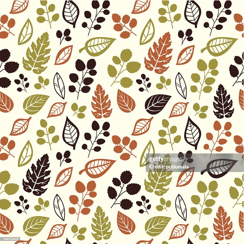 Seamless Leaf Pattern High-Res Vector Graphic - Getty Images
