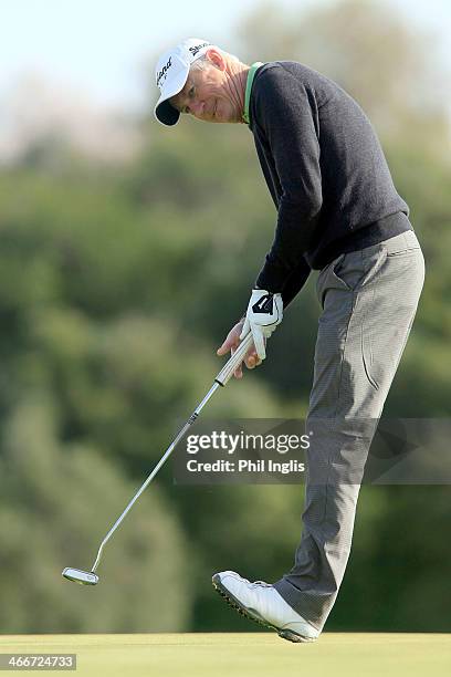 Andrew Murray of England in action during the first round of the European Senior Tour Qualifying School Finals played at Vale da Pinta, Pestana Golf...