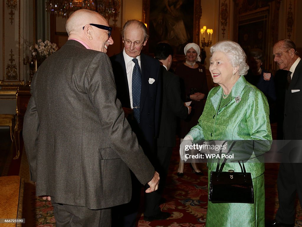 The Queen Hosts The Winston Churchill Memorial Trust Reception At Buckingham Palace