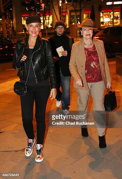 Natascha Ochsenknecht and Mutter Baerbel Wierichs sighted at the Berlin Dungeon on March 18, 2015 in Berlin, Germany.