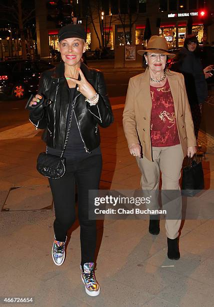 Natascha Ochsenknecht and Mutter Baerbel Wierichs sighted at the Berlin Dungeon on March 18, 2015 in Berlin, Germany.