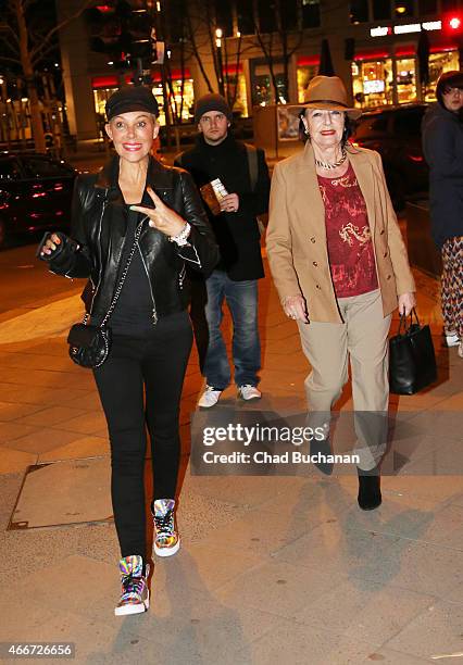 Natascha Ochsenknecht and Mutter Baerbel Wierichs sighted at the Berlin Dungeon on March 18, 2015 in Berlin, Germany.