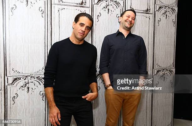 Actor Bobby Cannavale and director Dan Fogelman attend AOL Build Speaker Series: Bobby Cannavale And Dan Fogelman "Danny Collins" at AOL Studios In...
