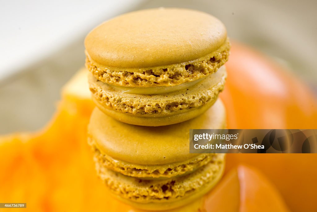 Pumpkin french macarons