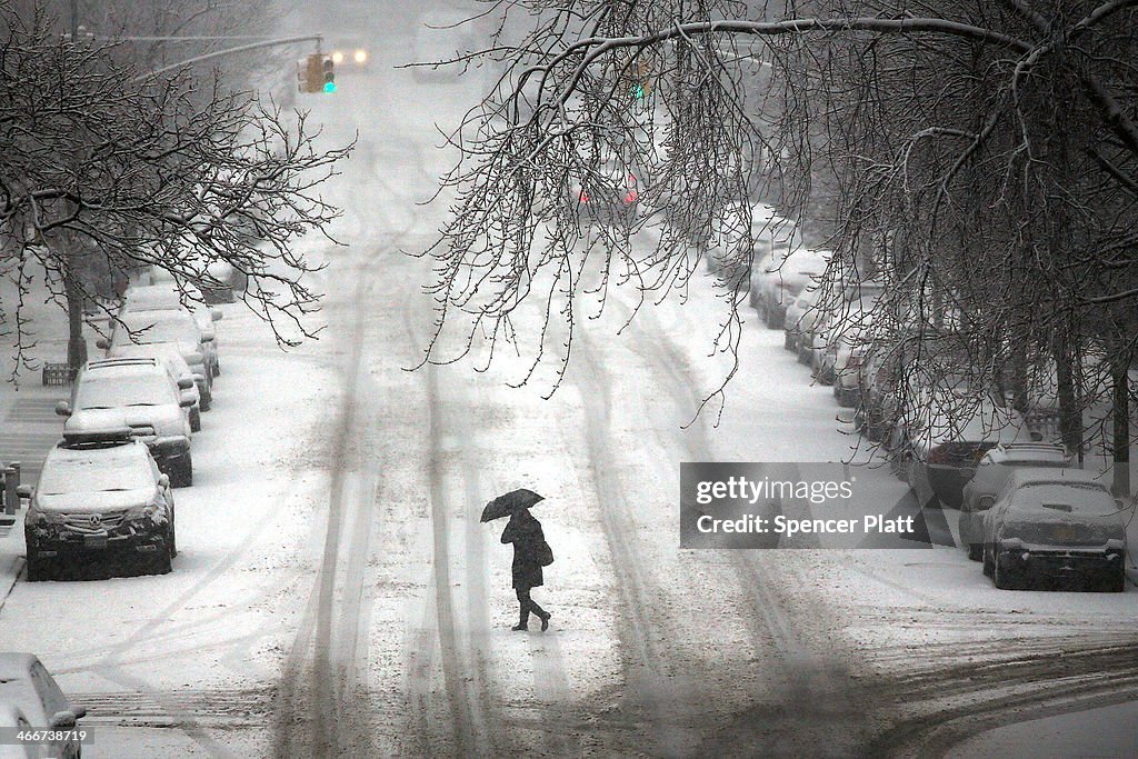 New York City Hit With Another Winter Snowstorm