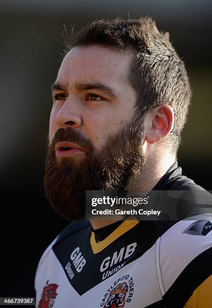 Craig Huby of Castleford Tigers during the pre season friendly match between Bradford Bulls and Castleford Tigers at Odsal Stadium on February 2,...