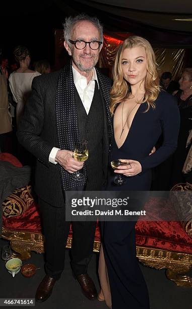 Jonathan Pryce and Natalie Dormer attend the "Game Of Thrones: Season 5" UK Premiere After Party at the Tower of London on March 18, 2015 in London,...