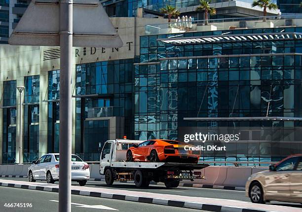 lamborghini evacuation - supercars stock pictures, royalty-free photos & images