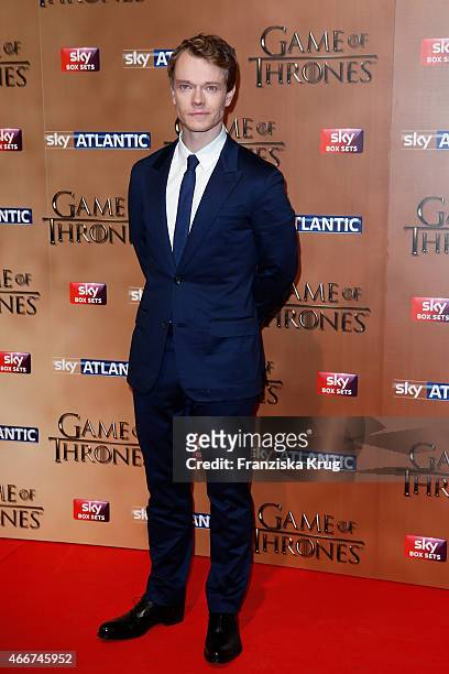 Alfie Allen arrives at the Tower of London for the world premiere of Game of Thrones S5 which starts on April 12 on Sky in Germany and Austria on...