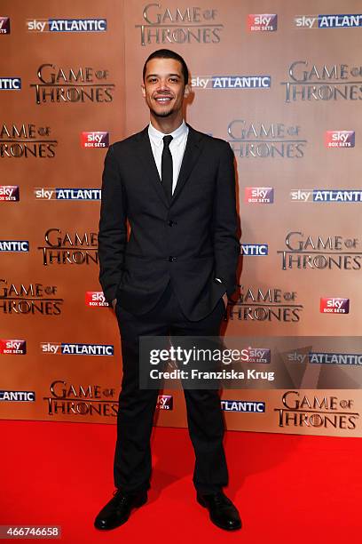 Jacob Anderson arrives at the Tower of London for the world premiere of Game of Thrones S5 which starts on April 12 on Sky in Germany and Austria on...