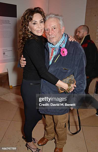 Marie Helvin and David Bailey attend a private view of Bailey's Stardust, a exhibition of images by David Bailey supported by Hugo Boss, at the...