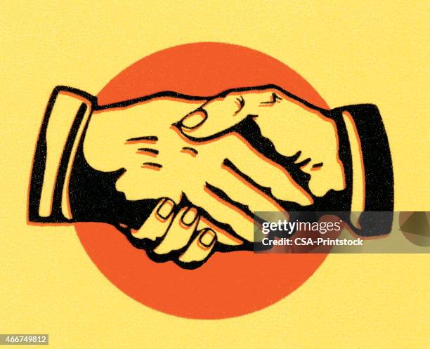 handshake - hello goodbye stock illustrations