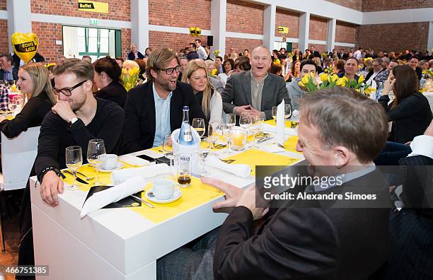 Juergen Klopp;Ulla Klopp;Thomas Tress;Hans-Joachim Watzke during the Borussia Dortmund New Years Reception on January 26, 2014 in Dortmund, Germany. "