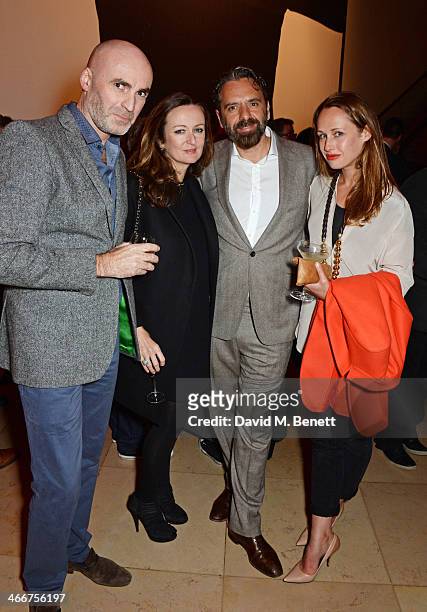 Jason Brooks, Lucy Yeomans, Keith Tyson and Viola Fort attend a private view of Bailey's Stardust, a exhibition of images by David Bailey supported...