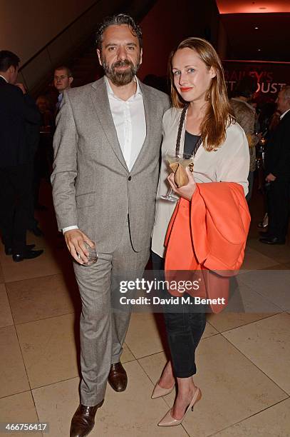 Keith Tyson and Viola Fort attend a private view of Bailey's Stardust, a exhibition of images by David Bailey supported by Hugo Boss, at the National...